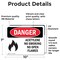 Signmission Acetylene No Smoking No Open Flames Danger Sign, Vinyl Decal, 10in W x 7in L, 2PK OS-2PACK-DS-D-710-L-1015 - alternate 8